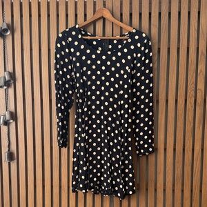 Betsey Johnson Black and Cream Polka Dot mini Dress